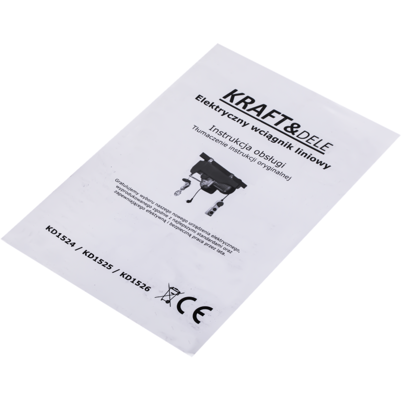 KRAFT&DELE KD1525 elektromos köteles csörlő 250/500kg