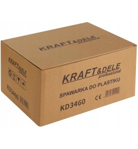 Opakowanie kartonowe spawarki do plastiku Kraft&Dele KD3460 z oznaczeniami modelu