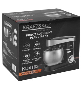 Opakowanie kartonowe miksera planetarnego KD4163 z opisem funkcji