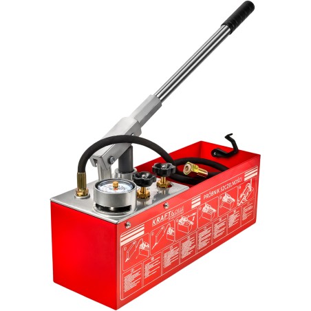 Prüfpumpe für Druckprüfungen 0-50 bar / 45ml / 12L KRAFT&DELE KD10478