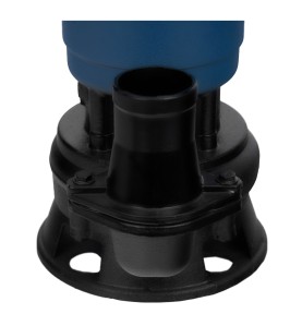 Nahaufnahme des Sockels und des Auslassstutzens der 2" 2850W Wasserpumpe