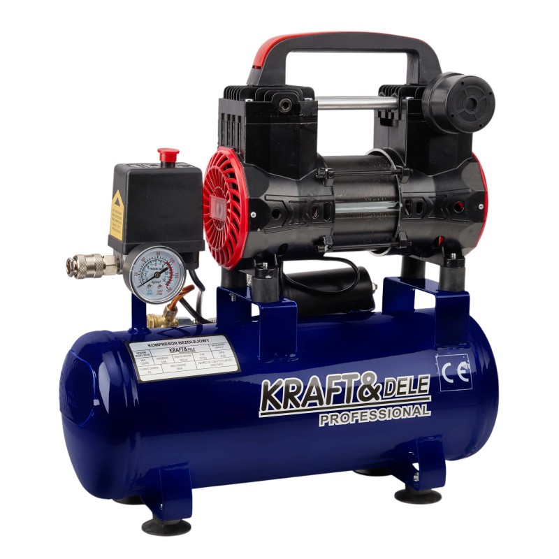 Olajmentes kompresszor 9L 1200W 220L/perc KRAFT&DELE KD4090 Olajmentes kompresszor 9L 1200W 220L/perc KRAFT&DELE KD4090