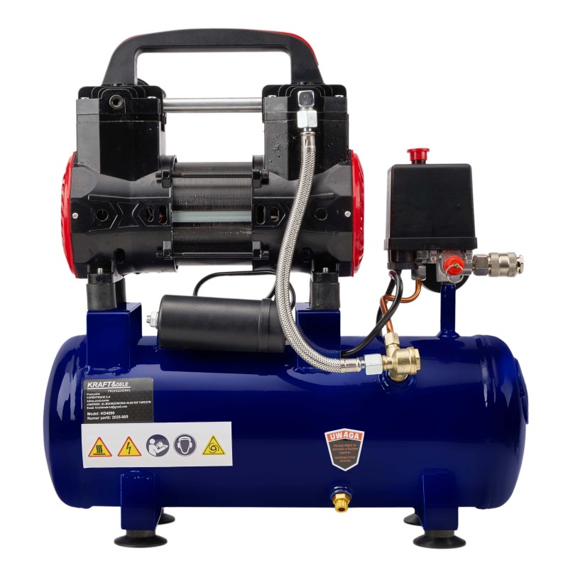 Olajmentes kompresszor 9L 1200W 220L/perc KRAFT&DELE KD4090 Olajmentes kompresszor 9L 1200W 220L/perc KRAFT&DELE KD4090