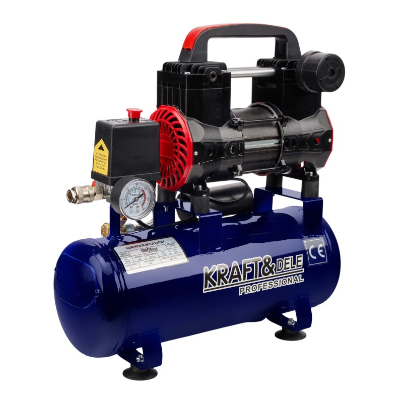 Olajmentes kompresszor 9L 1200W 220L/perc KRAFT&DELE KD4090 Olajmentes kompresszor 9L 1200W 220L/perc KRAFT&DELE KD4090