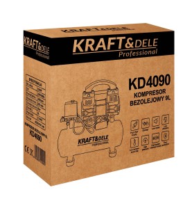 Opakowanie kartonowe kompresora bezolejowego Kraft&Dele KD4090