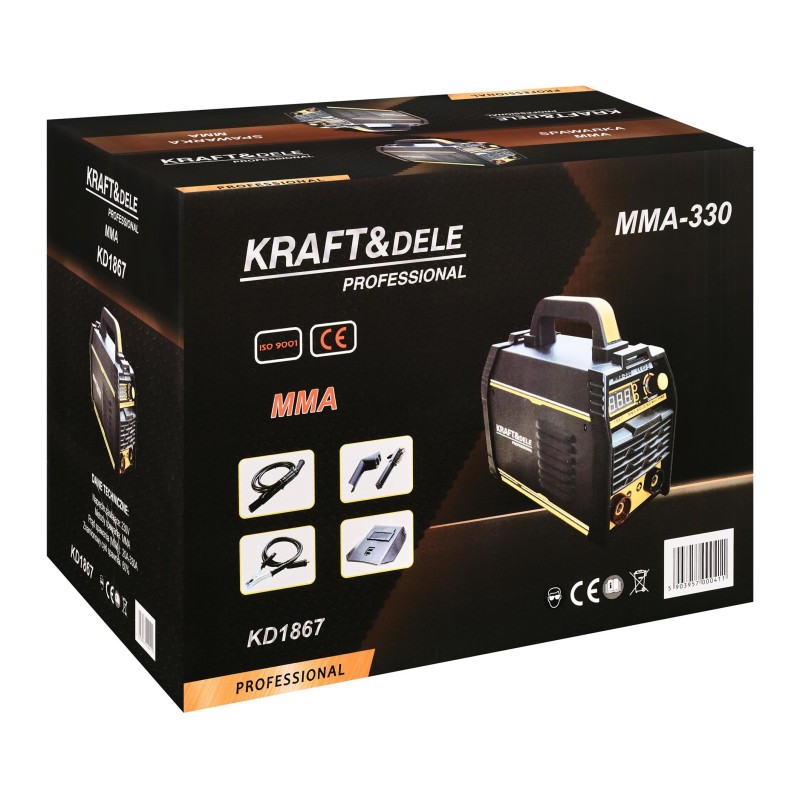 KRAFT&DELE KD1867 MMA IGBT LCD 330A inverteres hegesztőgép