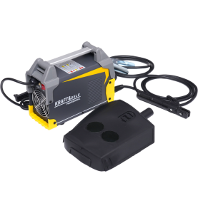 Spawarka inwertorowa MMA IGBT LCD 330A KD1826 z maską spawalniczą - widok z boku