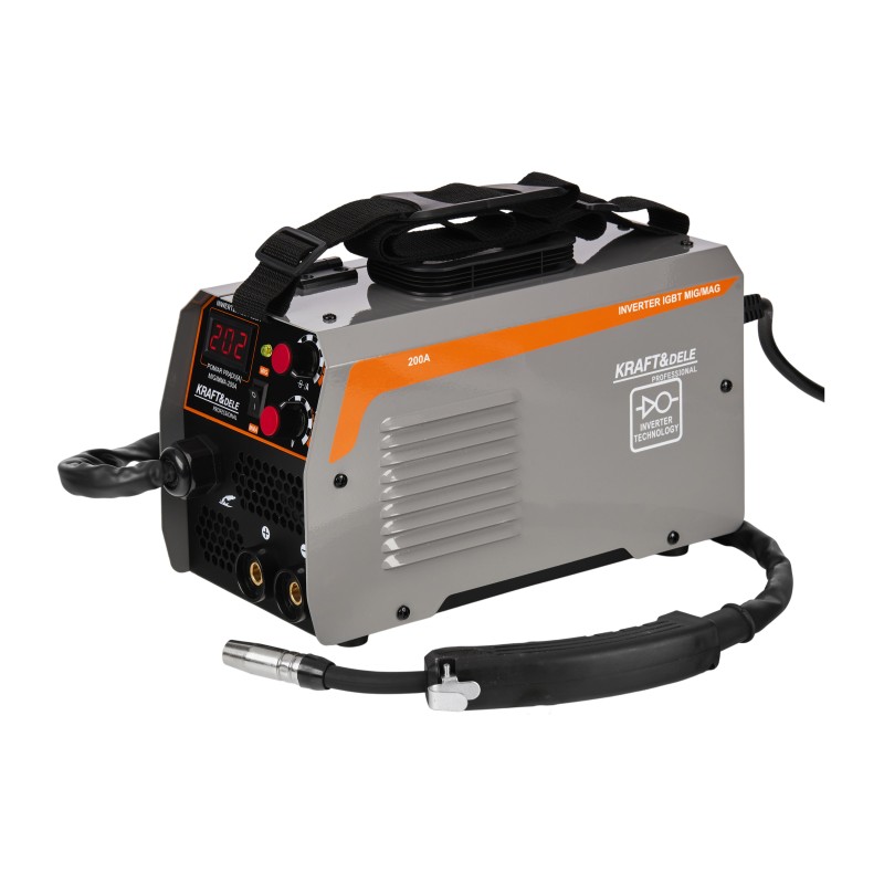 MIG FLUX / MMA / TIG 200A suvirinimo aparatas KRAFT&DELE KD1788 MIG FLUX / MMA / TIG 200A suvirinimo aparatas KRAFT&DELE KD1788