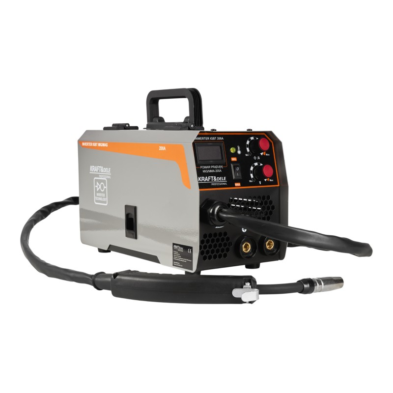 MIG FLUX / MMA / TIG 200A suvirinimo aparatas KRAFT&DELE KD1788 MIG FLUX / MMA / TIG 200A suvirinimo aparatas KRAFT&DELE KD1788