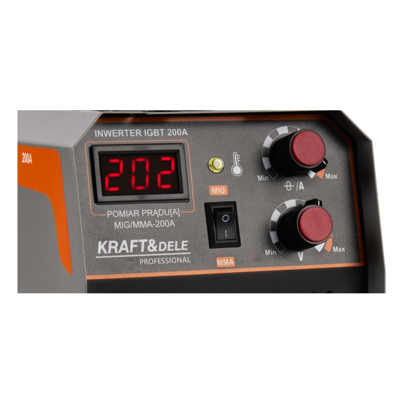 MIG FLUX / MMA / TIG 200A suvirinimo aparatas KRAFT&DELE KD1788 MIG FLUX / MMA / TIG 200A suvirinimo aparatas KRAFT&DELE KD1788