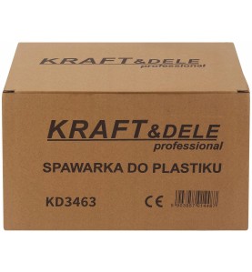 Frontowa strona pudełka spawarki do plastiku KD3463