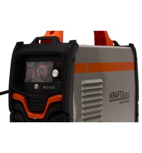 Nahaufnahme der Digitalanzeige des Inverter-Schweißgeräts KD3420