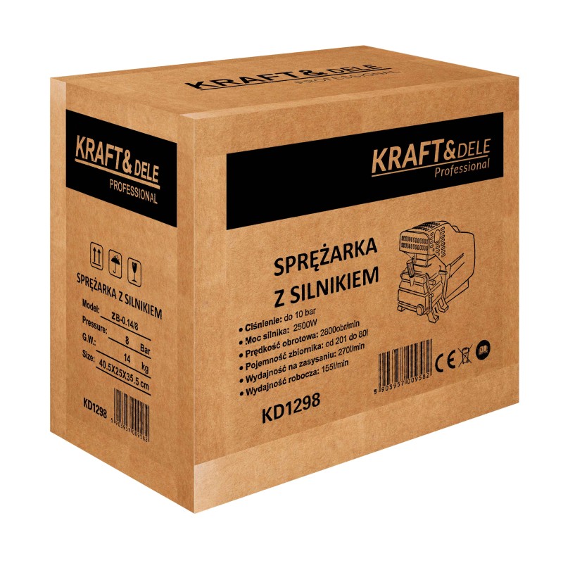 KRAFT&DELE 2500W 270 l/perc levegő kompresszor KD1298