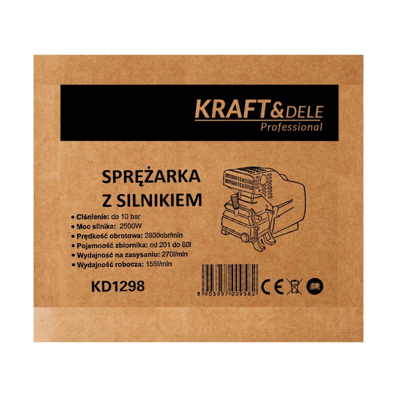 KRAFT&DELE 2500W 270 l/perc levegő kompresszor KD1298