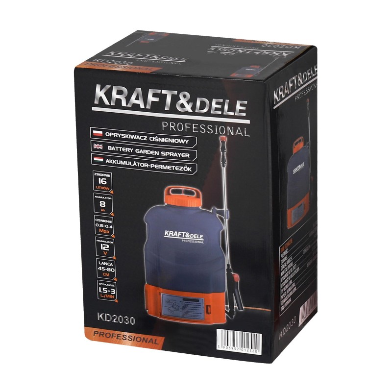 Akku-Drucksprüher 16L 8Ah 12V + Zubehör KRAFT&DELE KD2030
