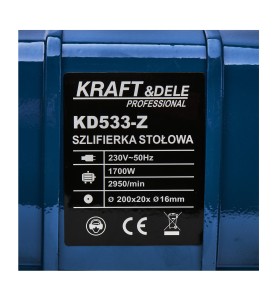 Tabliczka znamionowa szlifierki stołowej Kraft&Dele KD533-Z
