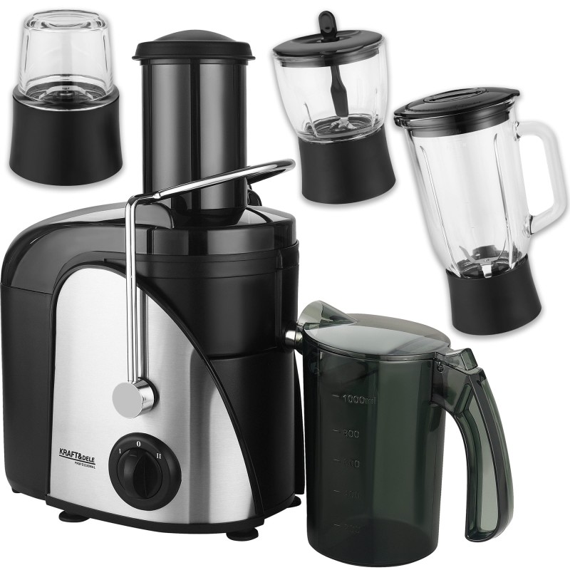 Sulčiaspaudė KRAFT&DELE 1500W + priedai KD4137 Sulčiaspaudė KRAFT&DELE 1500W + priedai KD4137