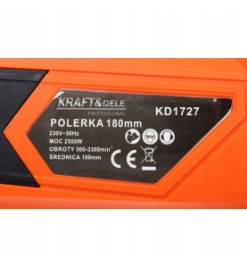 Tabliczka znamionowa polerki elektrycznej Kraft&Dele KD1727