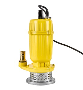 Tauchpumpe 1600W KD758 - Darstellung des Geräts mit Auslassstutzen