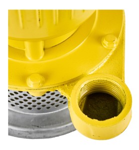 Tauchpumpe 1600W KD758 - Nahaufnahme der Gewindeauslassöffnung