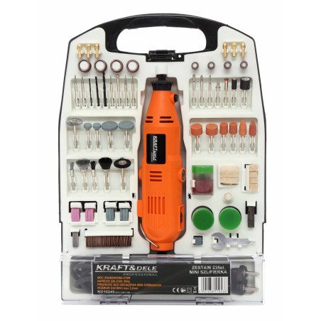 Mini-Schleifer 270W 235tlg. KD10245 - Hauptbild des Sets im Koffer