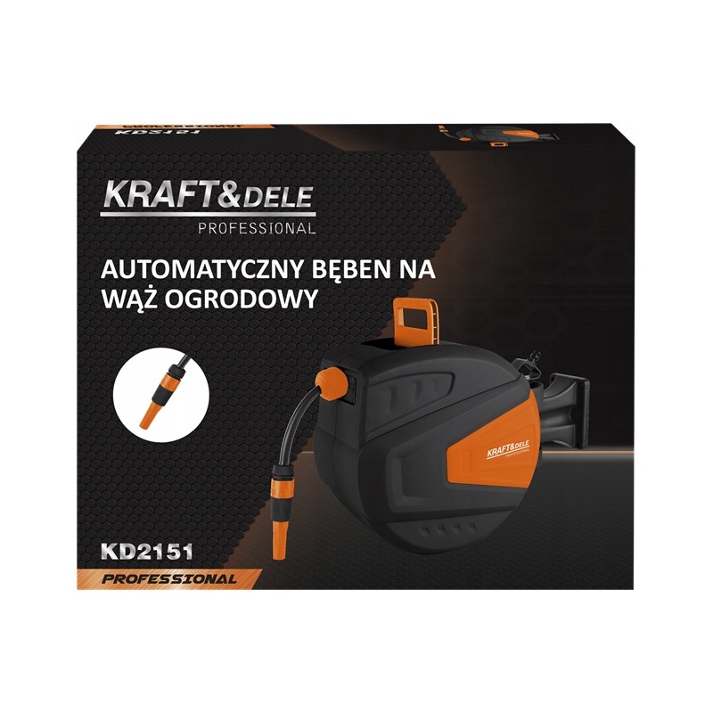 Automatischer Gartenschlauch-Aufroller 15m + 1,5m 1/2" KRAFT&DELE KD2151 Automatischer Gartenschlauch-Aufroller 15m + 1,5m 1/2" KRAFT&DELE KD2151