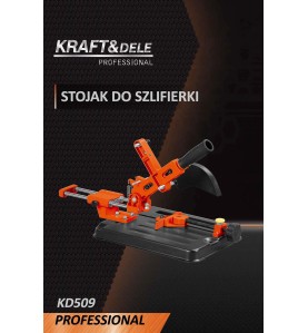 Stojak na szlifierkę kątową KD509 - grafika promocyjna na opakowaniu
