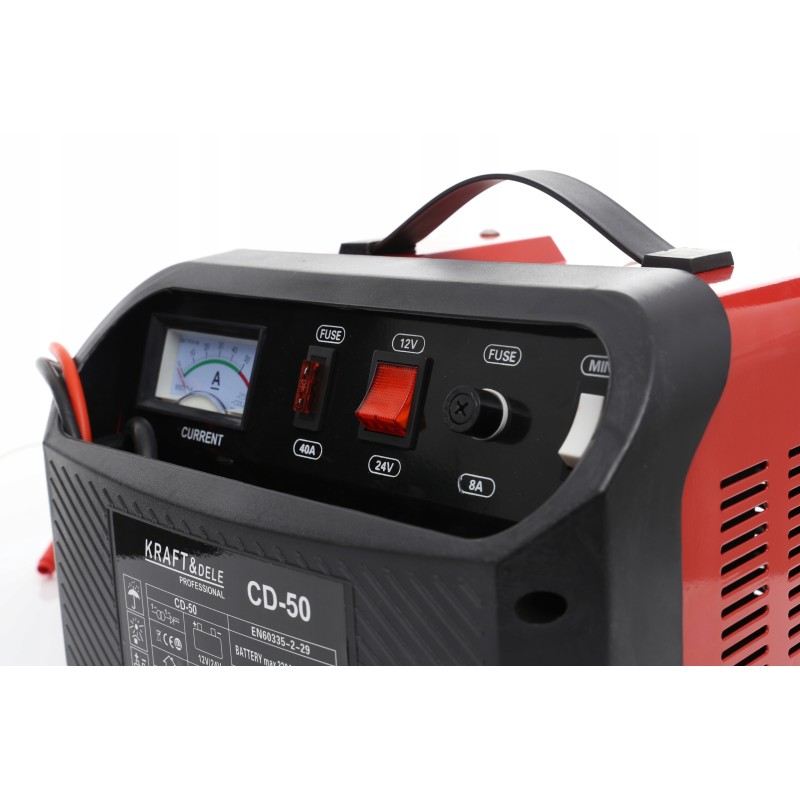 Automobilinis akumuliatoriaus įkroviklis 12V / 24V 10A 60Ah KRAFT&DELE KD1905 Automobilinis akumuliatoriaus įkroviklis 12V / 24V 10A 60Ah KRAFT&DELE KD1905