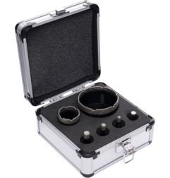Deimantiniai grąžtai skylių pjovimui lagamine 6-68mm 6vnt. KRAFT&DELE KD11226