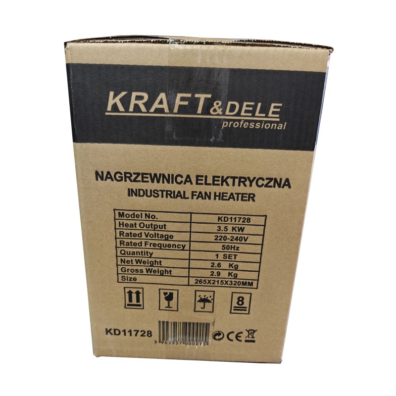 KRAFT&DELE 3,5kW 230V elektromos hősugárzó KD11728 KRAFT&DELE 3,5kW 230V elektromos hősugárzó KD11728