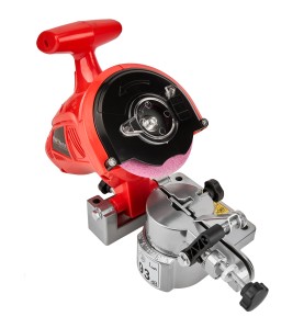Ostrzałka do łańcuchów Kraft&Dele KD1551 widok z ukosa na mechanizm ostrzący