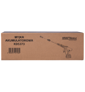 Boczna strona pudełka myjki ciśnieniowej KD5373 z kodem kreskowym