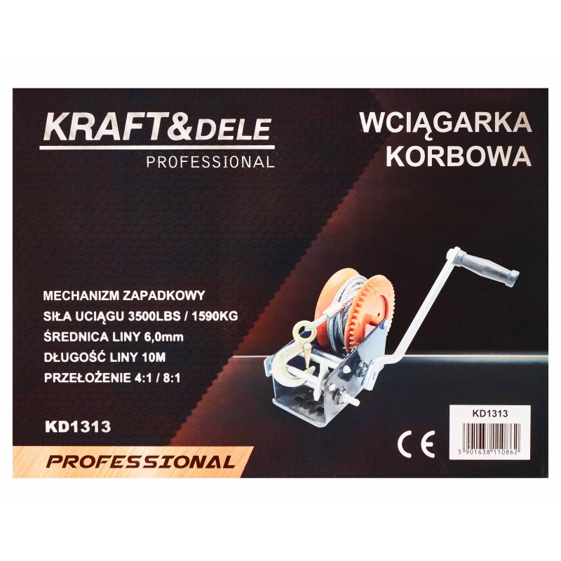 Kézi csörlő 3500Ibs KRAFT&DELE KD1313 Kézi csörlő 3500Ibs KRAFT&DELE KD1313