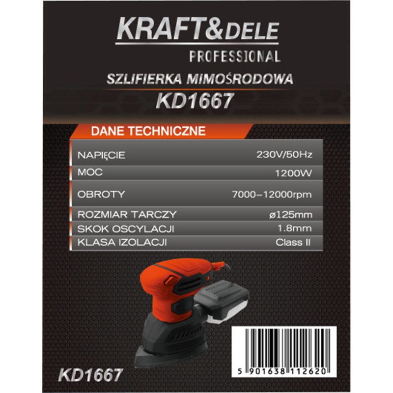 Exzenterschleifer 1200W KRAFT&DELE KD1667