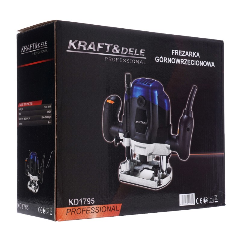 Viršutinė freza 1900W 8mm KRAFT&DELE KD1795