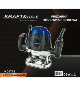 Frezarka górnowrzecionowa KD1795 na grafice promocyjnej z nazwą modelu