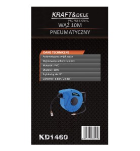 Karta techniczna produktu Kraft&Dele KD1460 z opisem parametrów i kodem kreskowym